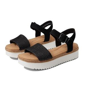 Clarks Womens 11 M Black Lana Shore Strappy Platform Sandals NIB GV0